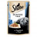 Sheba Portionsbeutel Delicato mit Thunfisch in Gelee 85g (Menge: 28 je Bestelleinheit)