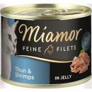 Miamor Dose Feine Filets Thunfisch & Shrimps 185 g  (Menge: 12 je Bestelleinheit)