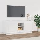 TV-Schrank Hochglanz-Weiß 102x35x45 cm Holzwerkstoff