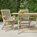 Gartenstühle 2 Stk. Klappbar Grau 56x61x89 cm Massivholz Teak