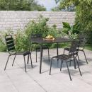 Gartentisch Anthrazit 100x100x71 cm Stahl