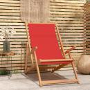 Strandstuhl Klappbar Massivholz Teak Rot