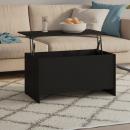 Couchtisch Schwarz 102x55,5x52,5 cm Holzwerkstoff