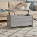 Couchtisch Grau Sonoma 102x55,5x52,5 cm Holzwerkstoff