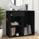 Kosmetikschrank Schwarz 80x40x75 cm Holzwerkstoff