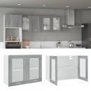 Hängeschrank Glas Grau Sonoma 80x31x60 cm Holzwerkstoff