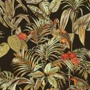 DUTCH WALLCOVERINGS Tapete Bird-of-Paradise Schwarz