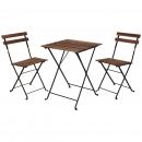 ProGarden Bistro-Set 3-tlg. Schwarz