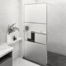 Duschwand mit Ablage für Walk-In-Dusche Chrom 90x195 cm ESG