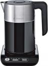 Bosch Styline TWK8613P Wasserkocher, 2400W, 1,5l, TemperatureControl, KeepWarm Function, schwarz/edelstahl