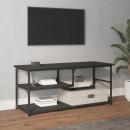 TV-Schrank Schwarz 103x38x46,5 cm Holzwerkstoff und Stahl