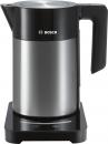 Bosch TWK7203 Wasserkocher, kabellos, 1,7l, 2200 W, Kalkfilter, Edelstahl/schwarz