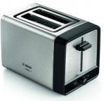 Bosch TAT5P420DE Kompakt Toaster, 970W, 2 Scheiben, DesignLine, Gleichmäßiges Röstbild, Edelstahl