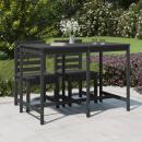 Gartentisch Grau 159,5x82,5x110 cm Massivholz Kiefer