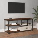 TV-Schrank Räuchereiche 103x38x46,5 cm Holzwerkstoff und Stahl