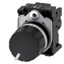 ARDEBO.de - 3SU1200-2PS10-1AA0 Potentiometer, 22mm, rund, Kunststoff, schwarz, 10 kOhm, mit 