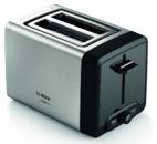 Bosch TAT4P420DE Kompakt Toaster, 970W, DesignLine, Auftau- und Aufwärmfunktion, Gleichmäßiges Röstbild, Edelstahl