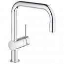 GROHE Minta 32067 Einhebelmischer, DN15, Hochdruck, U-Auslauf, schwenkbarer Rohrauslauf, chrom (32067000)