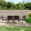 Gartenstühle mit Kissen 6 Stk. Braun 56,5x57x83 cm Poly Rattan