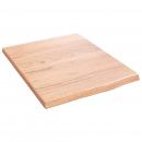 Wandregal Hellbraun 40x50x2 cm Massivholz Eiche Behandelt