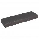 Wandregal Dunkelbraun 60x20x6 cm Massivholz Eiche Behandelt