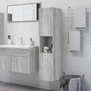 Badezimmerschrank Grau Sonoma 30x30x130 cm Holzwerkstoff