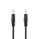 ARDEBO.de - Stereo-Audiokabel | 3.5 mm Stecker | 3.5 mm Stecker | Vernickelt | 0.50 m | Rund | Schwarz | Aufhänger