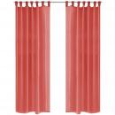 Voile-Gardinen 2 Stk. 140 x 225 cm Rot