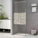 Duschwand für Begehbare Dusche ESG-Glas Steindesign 90x195 cm