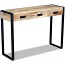 Konsolentisch mit 3 Schubladen Mangoholz Massiv 110x35x78 cm