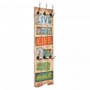 Wandgarderobe mit 6 Haken 120 x 40 cm "LIVE LIFE" 