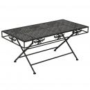   Couchtisch Klappbar Vintage-Stil Metall 100x50x45 cm Schwarz