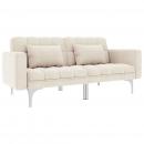 Schlafsofa Creme Stoff 