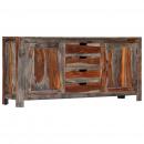 Sideboard Grau 160 x 40 x 75 cm Massivholz 