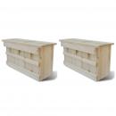 Spatzenhaus 2 Stk. Holz 44 x 15,5 x 21,5 cm