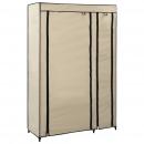 Faltschrank Creme 110x45x175 cm Stoff