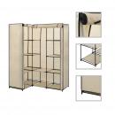 Eckkleiderschrank Creme 130 x 87 x 169 cm