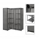 Eckkleiderschrank Grau 130 x 87 x 169 cm