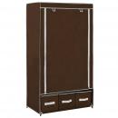 Kleiderschrank Braun 87 x 49 x 159 cm Stoff