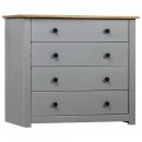 Sideboard Grau 80x40x73 cm Kiefernholz Panama