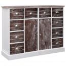 Sideboard mit 10 Schubladen Braun 113x30x79 cm Holz