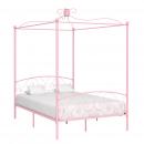 Himmelbett-Gestell Rosa Metall 120 x 200 cm