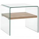 Couchtisch Transparent 50×50×45 cm Hartglas