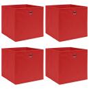 Aufbewahrungsboxen 4 Stk. Rot 32x32x32 cm Stoff