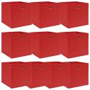 Aufbewahrungsboxen 10 Stk. Rot 32x32x32 cm Stoff