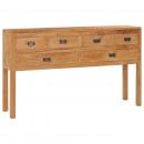 Sideboard 125x30x75 cm Massivholz Teak