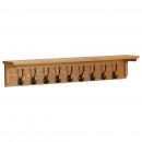 Wandgarderobe 90x16x16 cm Massivholz Eiche