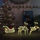 Weihnachtsdeko Rentier & Schlitten 60 LEDs Outdoor Golden 