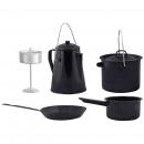 Esschert Design 4 tlg. Outdoor Koch-Set Schwarz FF215