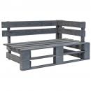 Outdoor-Eckbank Paletten Holz Grau